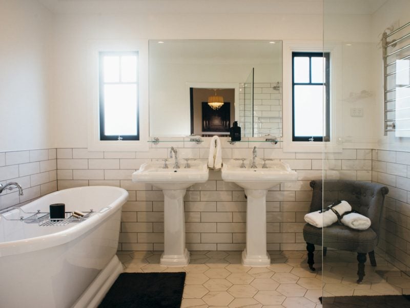 glamourous bathroom at the back section of the house