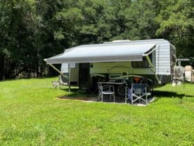Grassed camp site