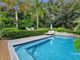 Private pool with tropical gardens