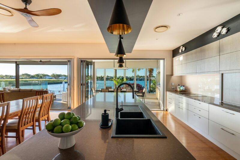 Kitchen overlooking canal