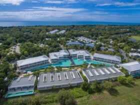 Pool Resort Aerial Shot