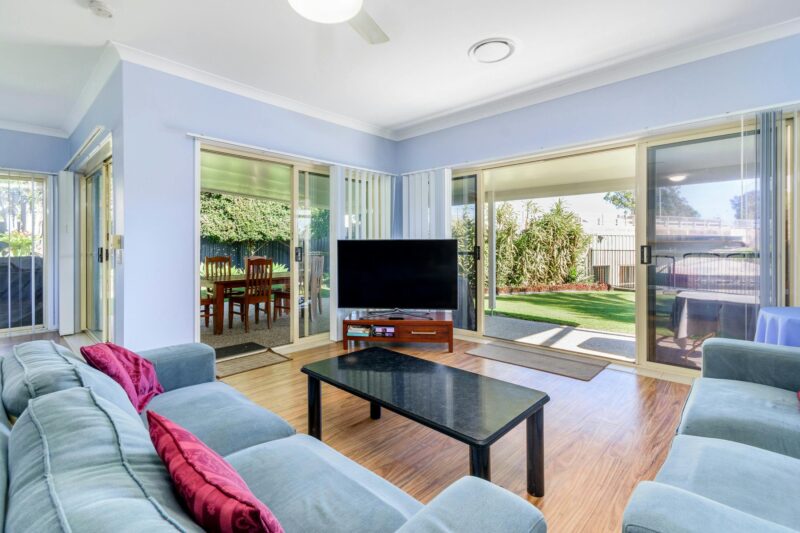Lounge overlooking canal