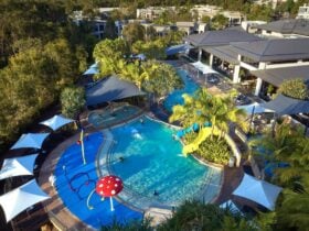 Drone shot of pool