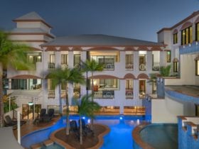 Sensational lagoon style pool, heated just enough to take the chill off