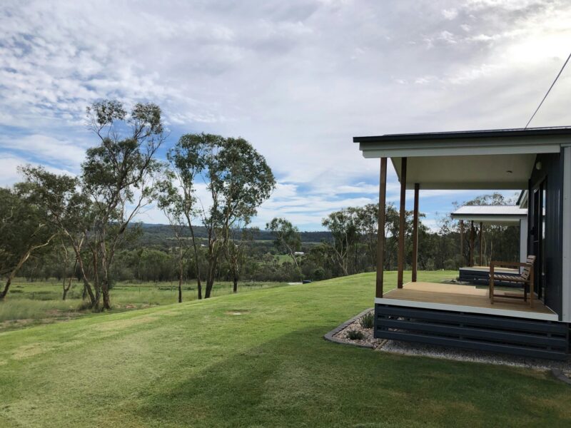 cabins and surrounding view