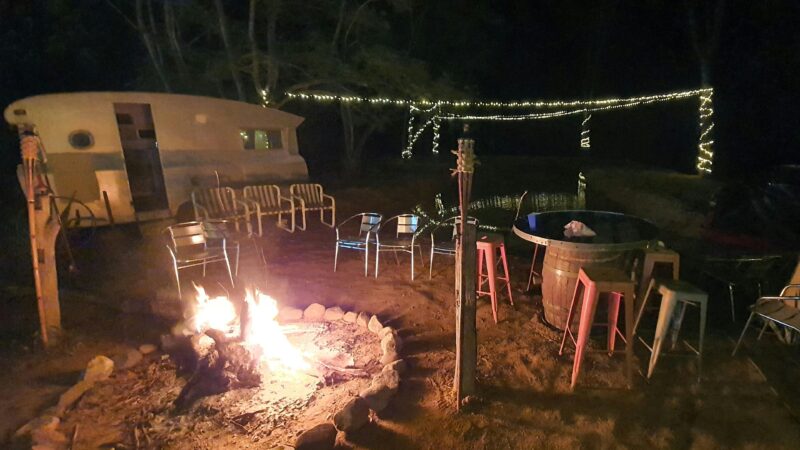 The caravans are storage for now but we are looking to convert them in the future into a bar.