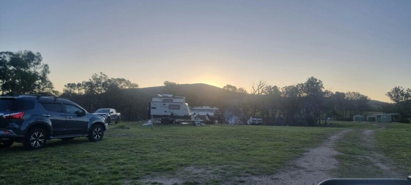 Vans at sunset