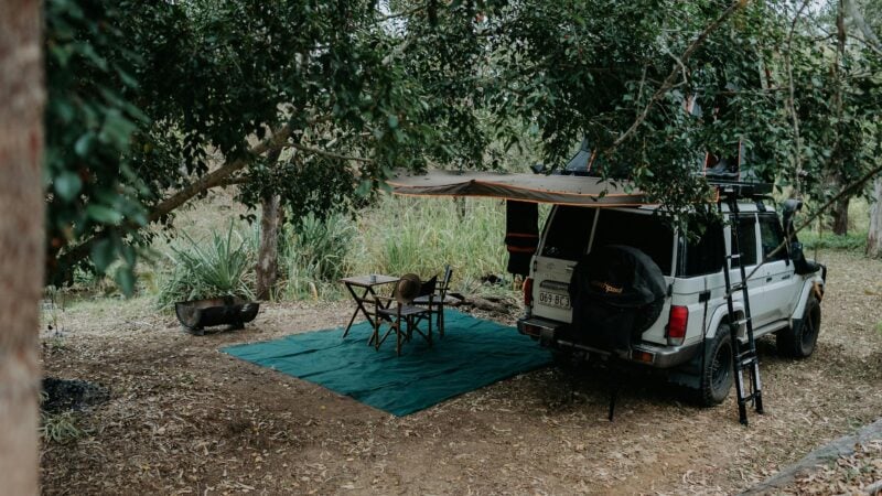 Our campsite in the morning