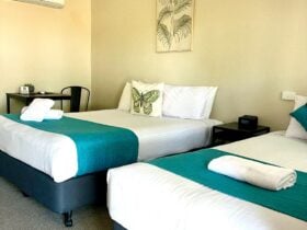 Double beds, Willowbank Motel