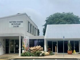 Front Entrance of Bribie Island Community Arts Centre with Mural