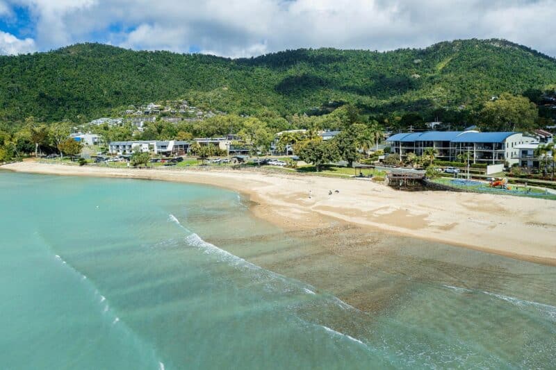 Beach with accessible outdoor gym, playground and picnic areas