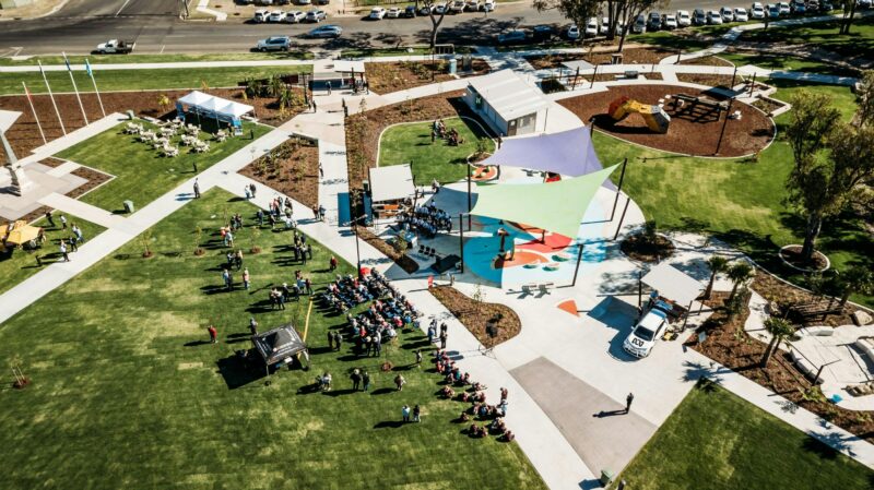 Great aerial shot of the parklands.