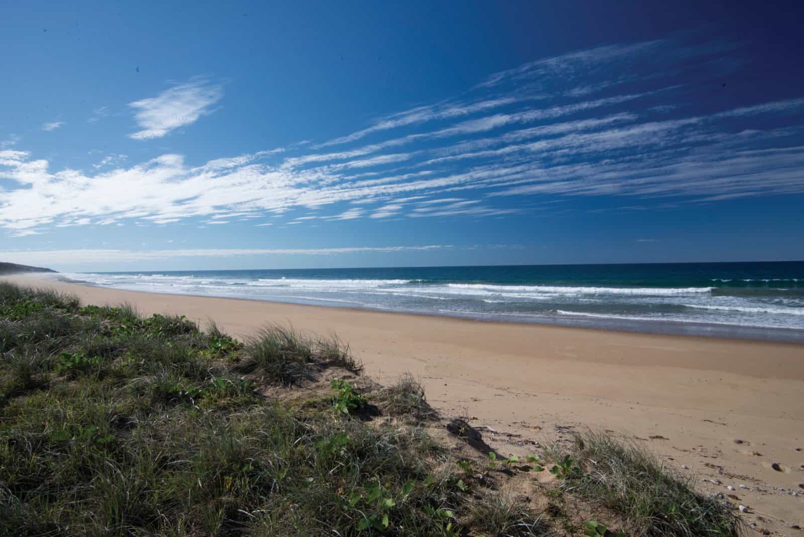 View across beach from Middle Rock Camping Area