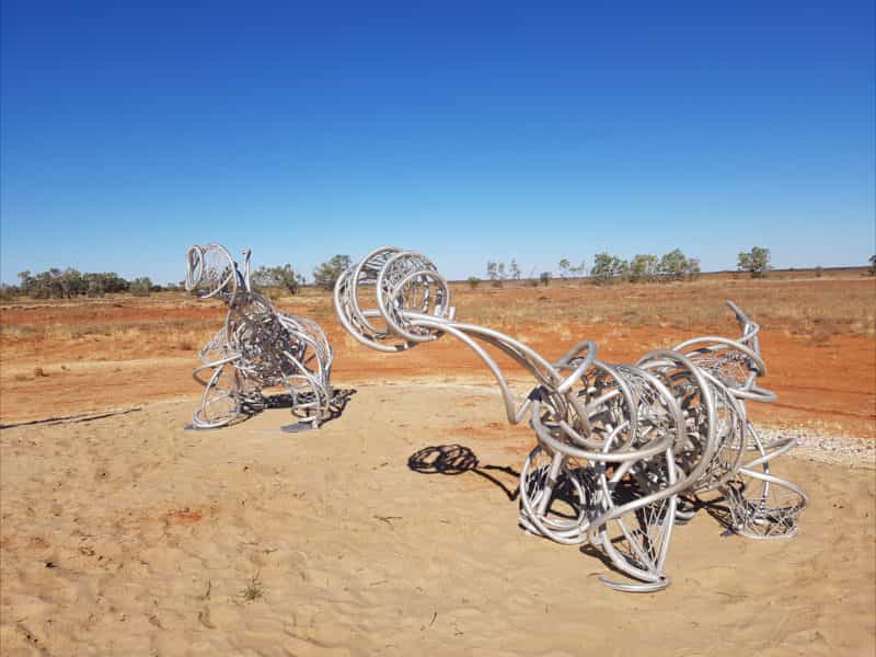 Two baby Sauropods made from Aluminium