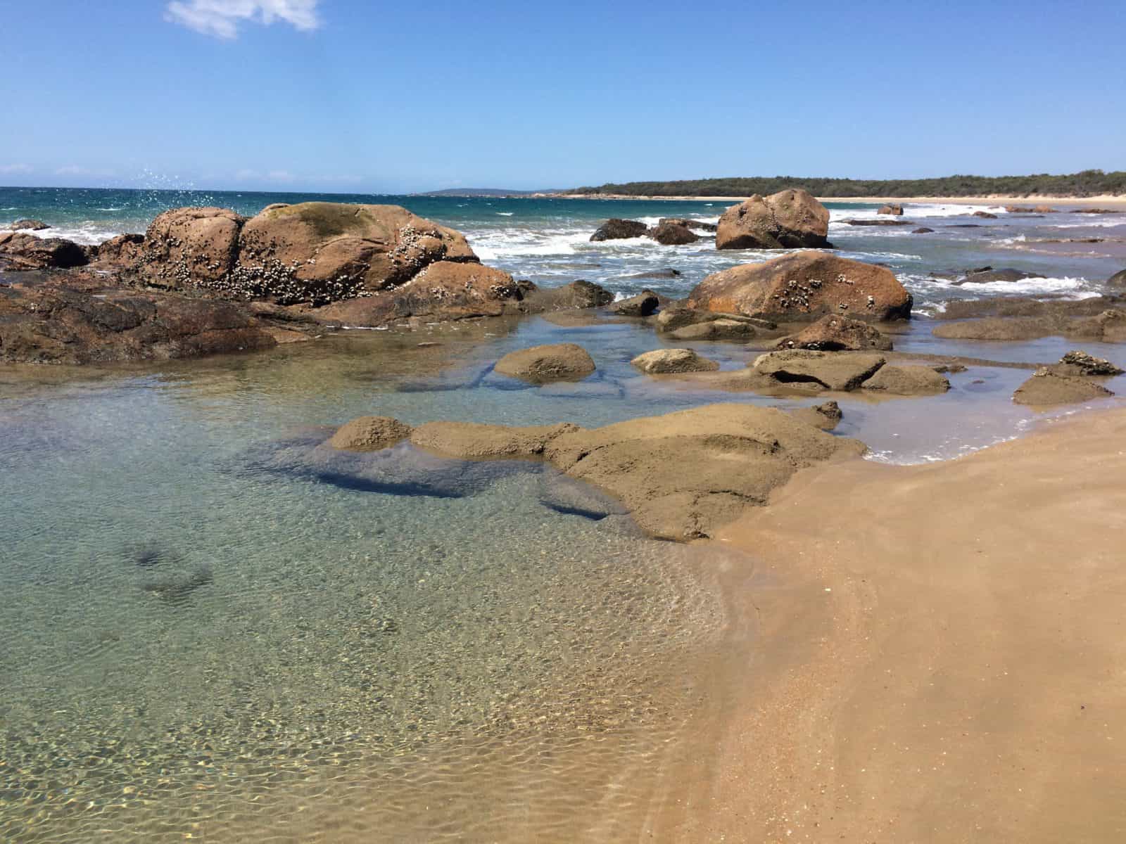 Volcanic rocks along Eastern Beach, Rodds Peninsula