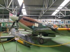 spitfire replica within museum