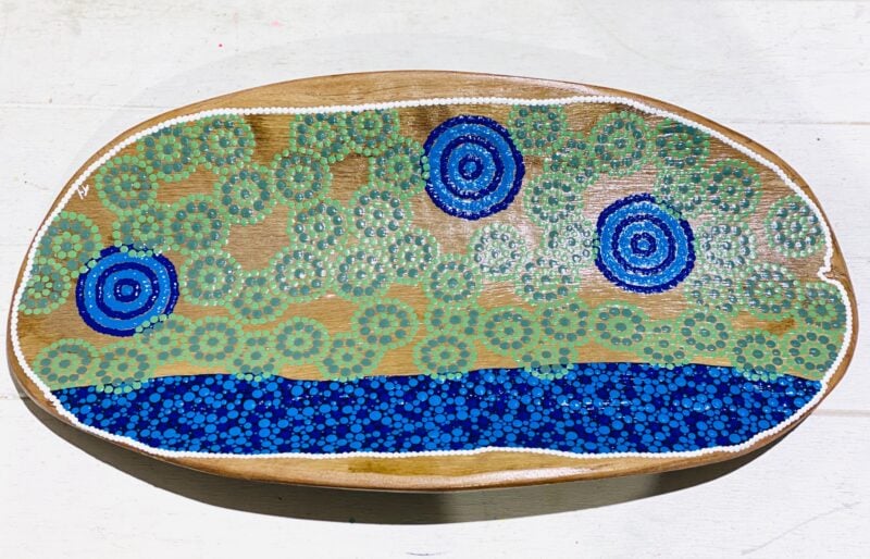 Handpainted Coolamon by Tim Yule