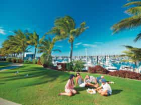 marina picnic people on grass