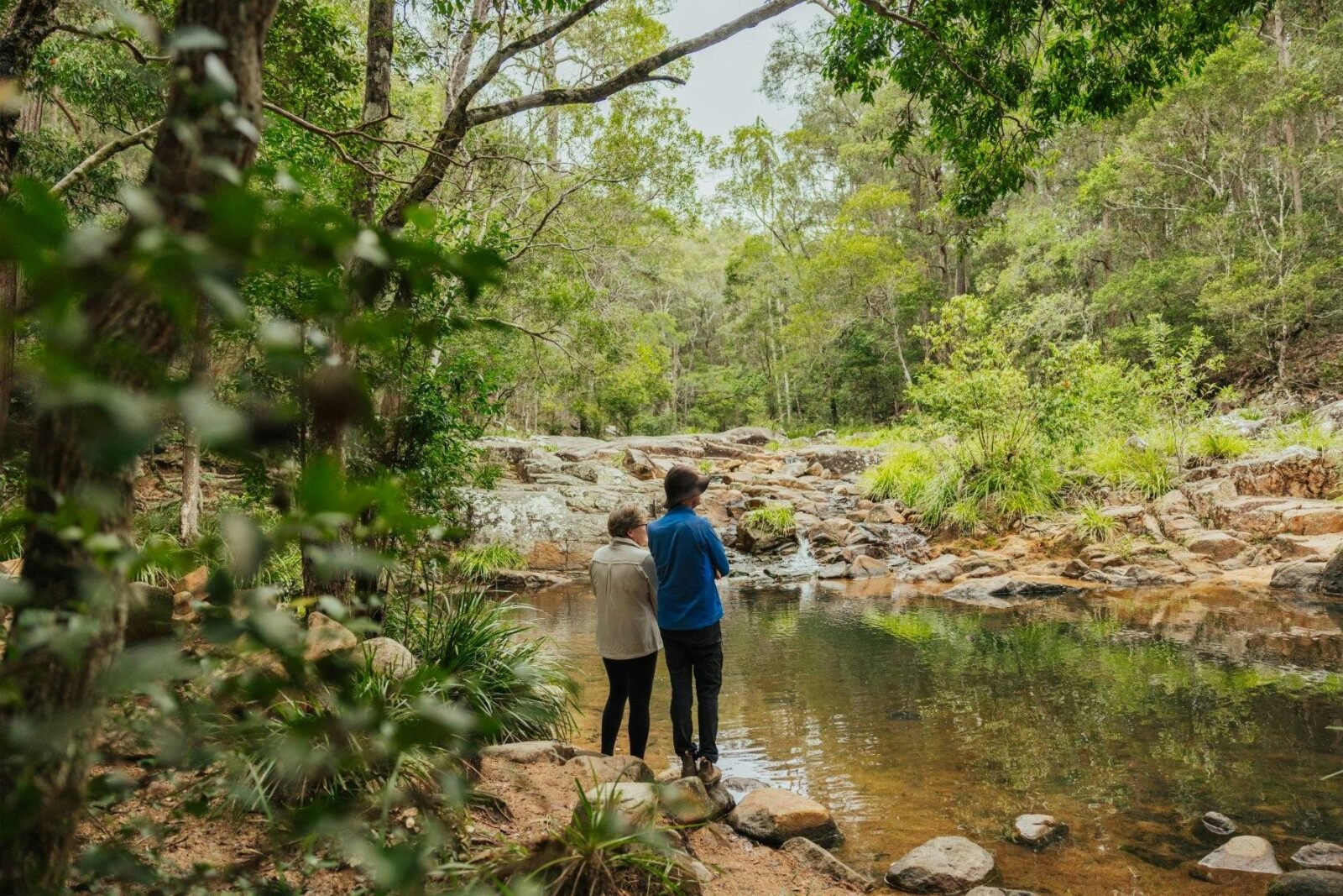 A couple admiring the view