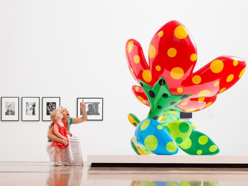 Visitors with Yayoi Kusama