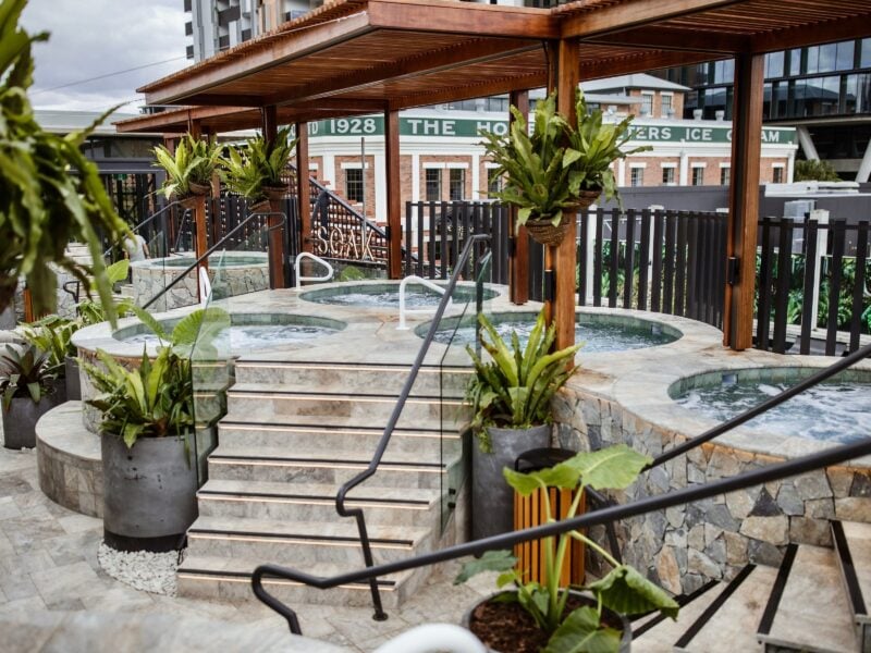Soak Bathhouse West End rooftop spas