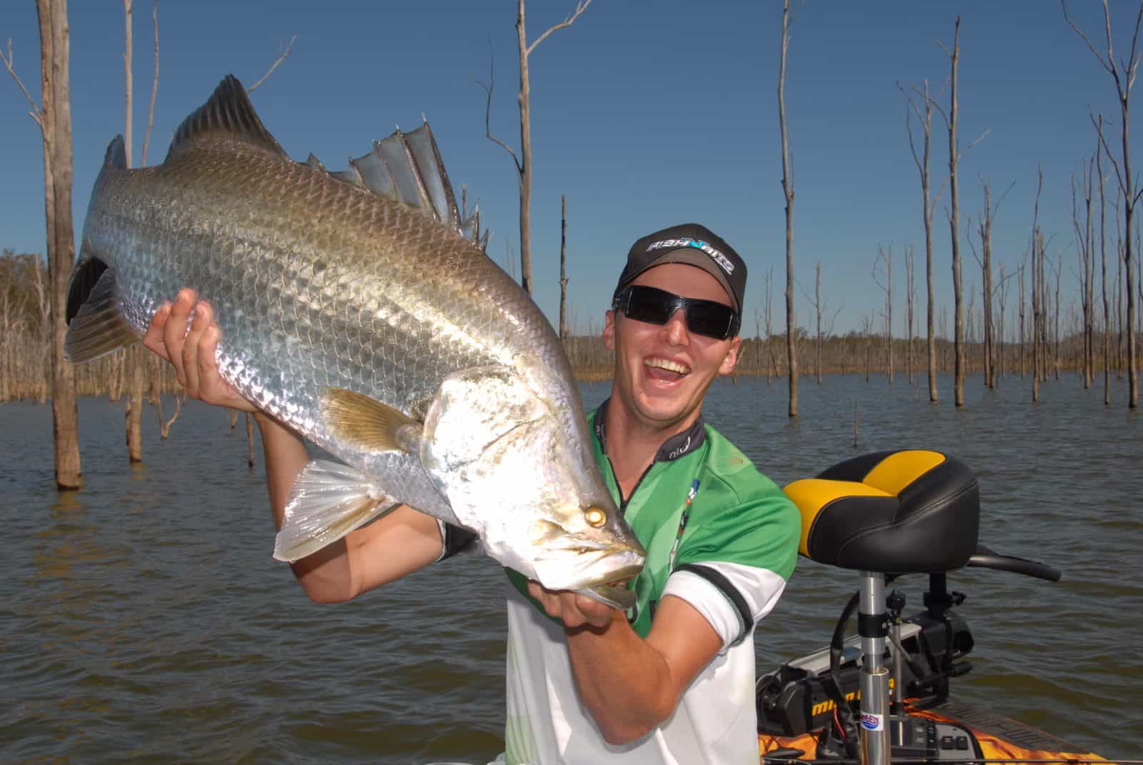 Fishing at an inland dam