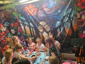 After the 1hr tea party, guests enjoy birthday cake and can't stop talking about the quest