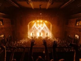 The Princess Theatre - inside the theatre, with a large crowd watching the stage
