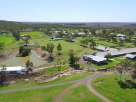 Arial view of Woolshed Complex