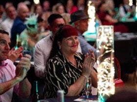 Woman Clapping at entertainment