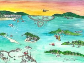 Painting art of Whitsundays