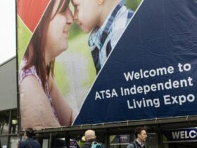 Welcome sign at ATSA Independent Living Expo