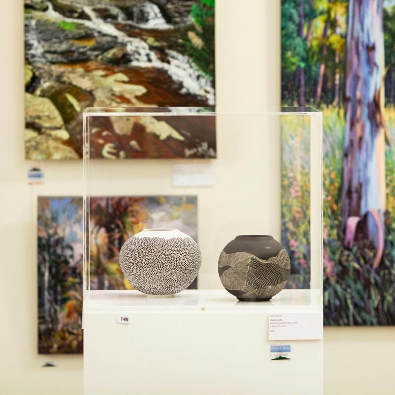 Sculpture and easel works feature in this exhibition