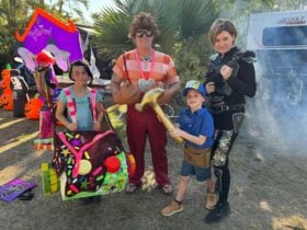 Camp & sCare guests dressed up as Wreck it Ralph family