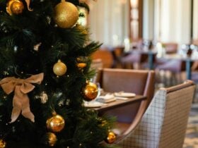Christmas tree in the dining room