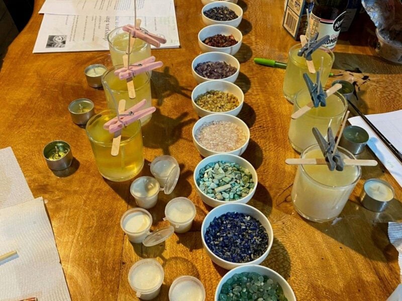 Crystal & Botanical Candle Making Class Gold Coast Hinterland