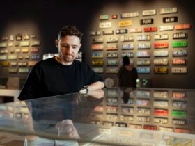 visitors to Driven exhibition