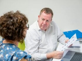 Staff training Seniors on Technology
