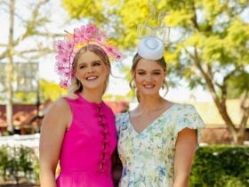 Two woman smiling in spring attire