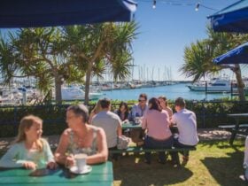 Dining on the lawn at The Waterline