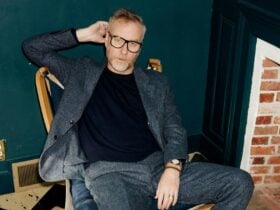Matt Berninger sitting on a chair