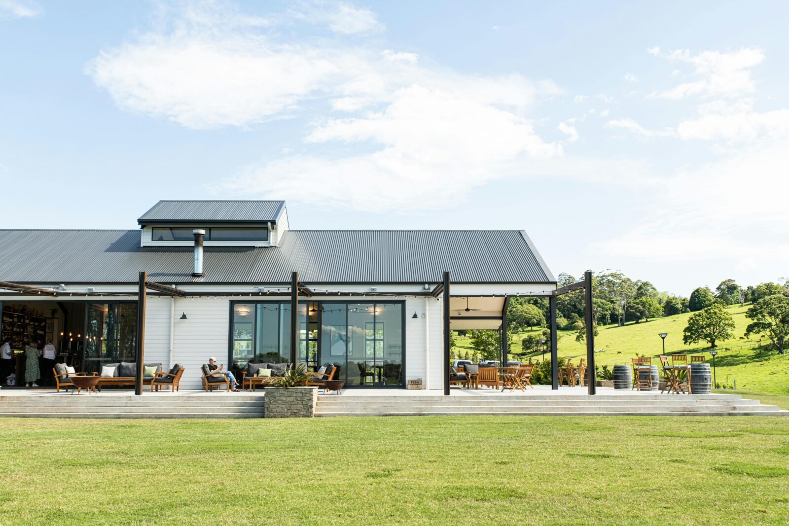 Exterior of The Paddock Restaurant and Terrace in Spring