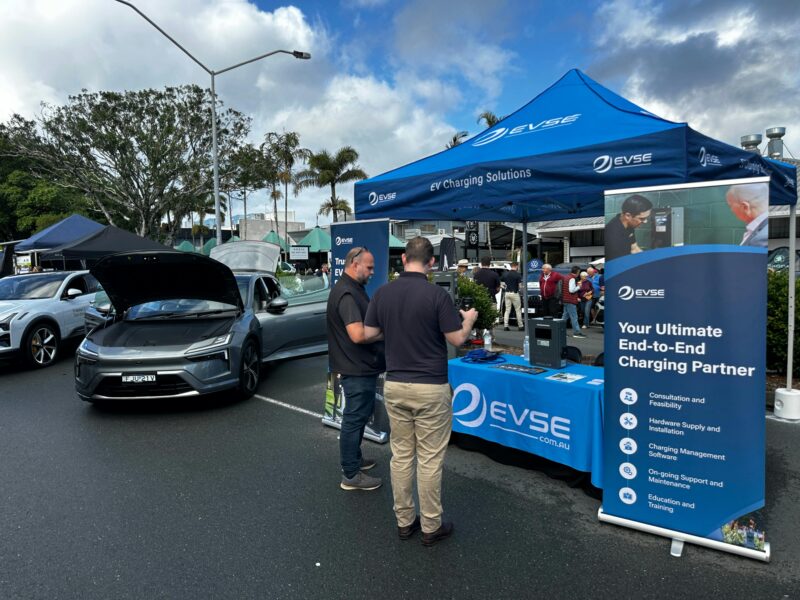 EVSE stand with cars