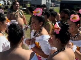 Samoan Dancers Stage Ready