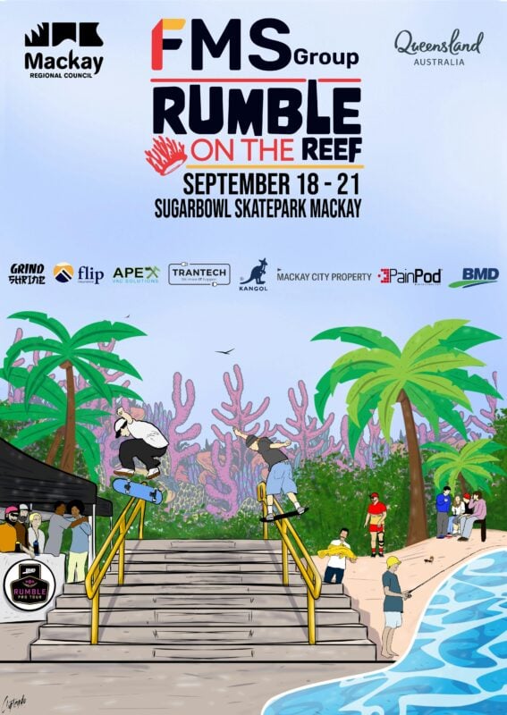 Rumble on the Reef 2024 Skateboard Flyer
