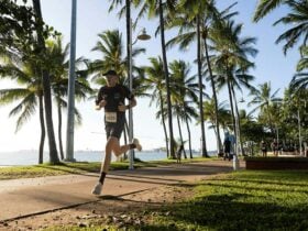 Person running along The Strand
