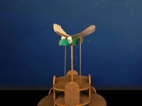 Festive Feathers prototype sculpture