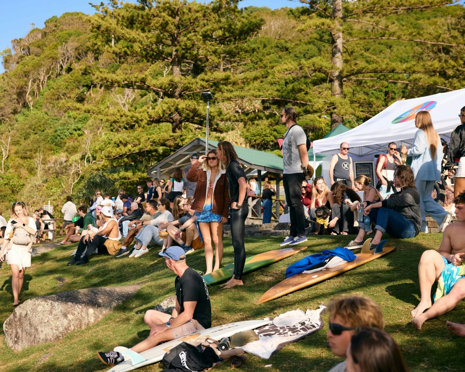 guests watching on during the Sessions Burleigh heads surf comp