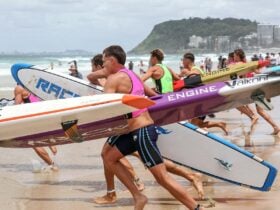 Athletes racing on the Gold Coast