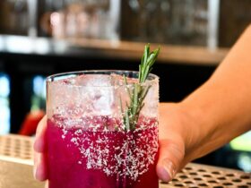 Pink dragonfruit cocktail